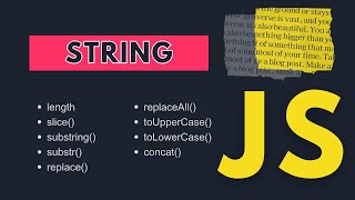9 STRING METHODS | part 1 | Mastering JavaScript