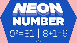 Neon Number | GeeksforGeeks