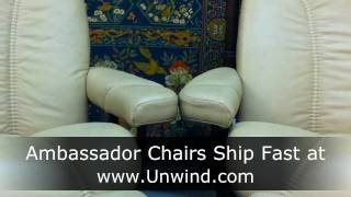 Stressless Ambassador Chairs- Sand Paloma Leather- Wenge-Stained