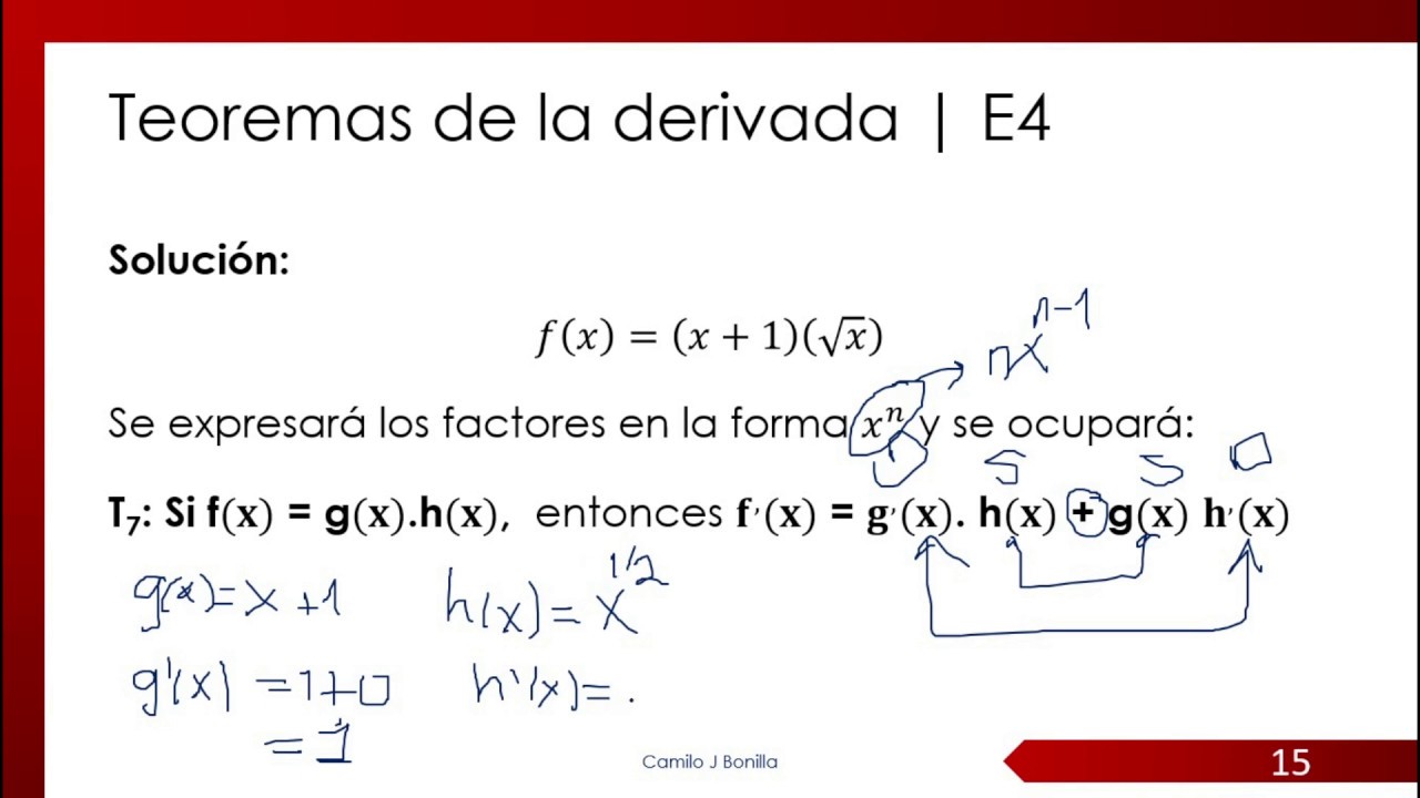 Teoremas De Derivada | Ejercicios Resueltos De La Derivada Por Teoremas ...