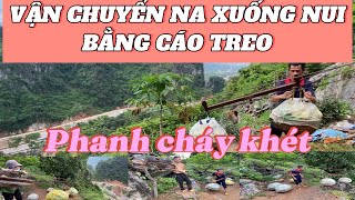 NA DONG BAN TRANSPORTATION DOWN THE MOUNTAIN BY CABLE CAR BRAKED BY BURNT TREES HAS 102 IN LANG SON