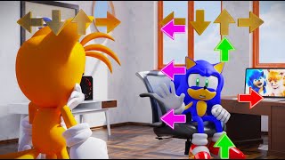 Tails Caught Sonic - FNF X Sonic Vs Tails 3D Animation