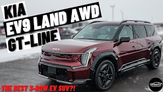 2025 KIA EV9 LAND AWD GT-LINE! | *Full Walkaround Review* | The Best 3-Row EV SUV?!