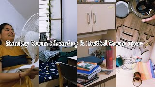 SUNDAY CLEANING AND HOSTEL ROOM TOUR 🫧🧹🧽