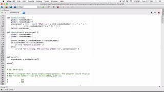 5.11. (Part 2) Math Quiz - Python