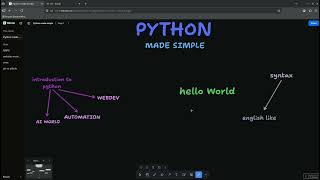 PYTHON MADE SIMPLE (PYTHON CRASH COURSE) PART-1 HELLO WORLD AND BASOC SYNTAX