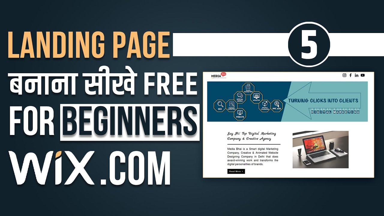 How To Create FREE Landing Page Design In WIX | Landing Page Website ...