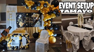 Setup Ideas | ED @ 65 | Black and Gold Theme | Smiley's Buffet and Catering Canada | Felice Tamayo