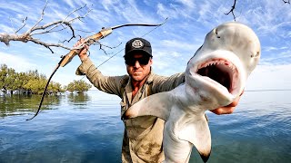SHARK vs BOW n ARROW - Eating only what I Catch - GIANT CRAB.