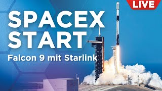 Live: SpaceX Falcon 9 Raketenstart mit Starlink Internetsatelliten (Gruppe 4-26) | auf Deutsch