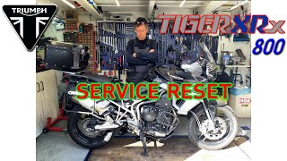 TRIUMPH TIGER XRX 800 [2016]  OIL CHANGE SERVICE REMINDER RESET  👨‍🔧