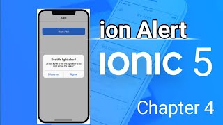 ionic 5 tutorials | how to create alert in ionic | ionic 5 alert | chapter 4