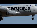 観測史上最速の春一番 大荒れの成田空港 crosswind landing cargo italia lux boeing747 400f narita airport 16r landing