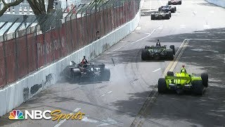 Ed Jones, Matheus Leist wreck during IndyCar GP of St. Petersburg | Motorsports on NBC