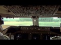 boeing 747 400 hong kong landing cockpit view