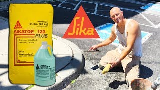 Concrete Curb Repair with SikaTop 123 Plus