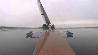 DN iceboat near wipeout followed by carnage, Green Lake 01/17/15