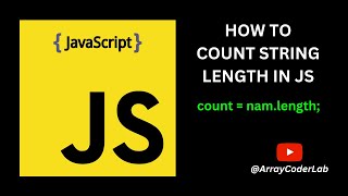 How to count string length in JavaScript