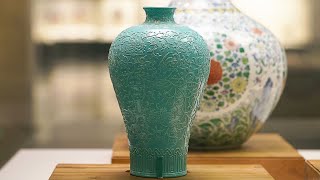 [Antique Appreciation]Turquoise-green-glazed Porcelain Vase|National Museum of China|