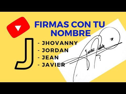 🔥 FIRMAS ELEGANTES CON J | (Video De Cómo Hacer Una Firma ELEGANTE ...