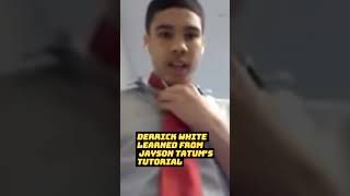 Derrick White Learned How To Tie A Tie By Watching 15-Year-Old Jayson Tatum’s Tutorial