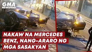Nakaw na Mercedes Benz, nang-araro ng mga sasakyan | GMA News Feed