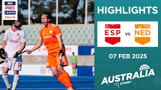 FIH Hockey Pro League 2024-25 Highlights: Spain vs Netherlands (M) | Match 2