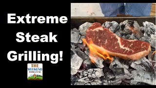 Extreme Grilling - Caveman Steak on the Coals