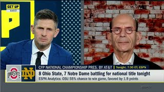 GET UP | Finebaum Breaks Down Ohio State-Notre Dame matchup for CFP championship: Who has the edge?