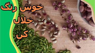 دو ترفند ساده برای سبزشدن خلال پسته خانگی- سبز خلال کنید