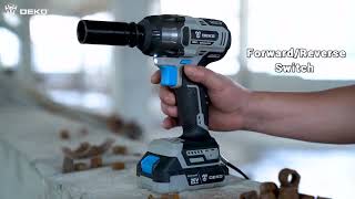 DEKOPRO Cordless Impact Wrench 1 2inch