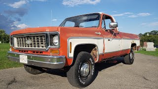 1973 Chevy Cheyenne 4X4 K10 Chevrolet Truck 350 V8 Column Shift FOR SALE on eBay