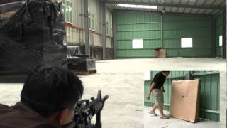 RA TECH Original Ballistic test KSC M4A1 \u0026 WE M16A1.mpg