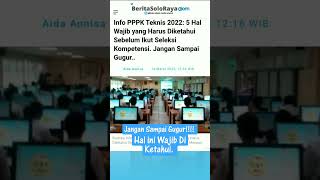 🔴Jangan Sampai Gugur!!! Hal ini Wajib di Ketahui Sebelum Seleksi Kompetensi #pppk #shorts #p3k