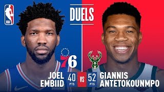 Giannis Antetokounmpo  & Joel Embiid's LEGENDARY Duel | March 17, 2019