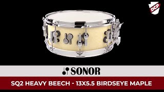 Sonor SQ2 Beech Snare Drum 13x5.5 Birdseye Maple