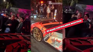 Luar La L Llegó En El Lamborghini de Anuel AA a Un Show En Miami y Dice Que Ellos Controlan Miami