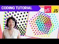 p5.js Coding Tutorial | Oscillating Hexagons (Inspired by Bees and Bombs)