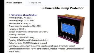 Submersible pump integrated protector operation instructionse