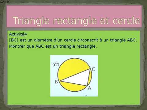 Triangle Rectangle Et Cercle Partie2 - YouTube