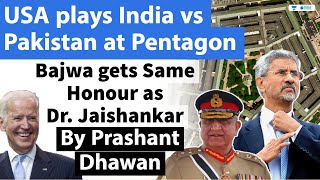 USA plays India vs Pakistan at Pentagon | Bajwa gets Same Honour as Dr. Jaishankar