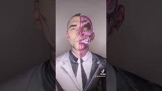 DC Super Villain Two-Face Makeup Transformation | By Rainbowskinz | #shorts