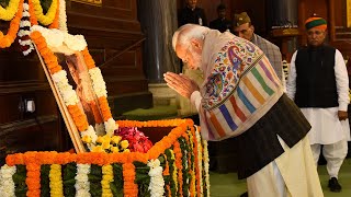 PM Modi pays tribute to Netaji Subhas Chandra Bose in Central Hall of Parliament