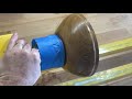 woodturning olive log to bowl