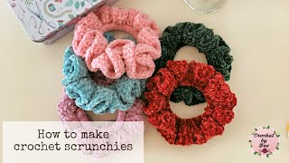 How to CROCHET SCRUNCHIES | Easy Beginner Tutorial!