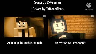 Enchantedmob Vs Ekrcoaster Comparison - "BATIM Song Build Our Machine" Minecraft Animations Part 2
