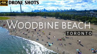 WOODBINE BEACH Toronto  //  LARGEST BEACH Along Lake Ontario  //  4K Drone Footage