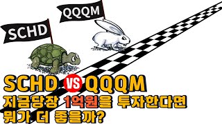 QQQM VS SCHD 지금당장 1억원을 투자했을때 어느쪽이 돈을 더 많이 벌어다줄까?