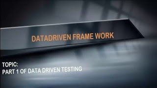 Data Driven Testing in QTP - part1