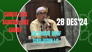 LIVE 🍉KH ABDUR ROUF SIROJUDIN LC DI MASJID SUNAN GIRI, KITAB AL HIKAM, 28 DES'24